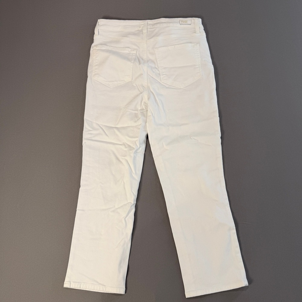PAIGE Jacqueline Crop Optic White Jeans Size 30 New‎ Womens Denim Pants - Picture 2 of 9